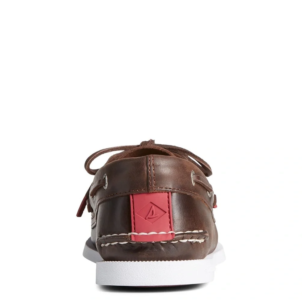 NEW!! Men’s Sperry Authentic Original 2 Eye Pull Up Brown Leather Size 15W